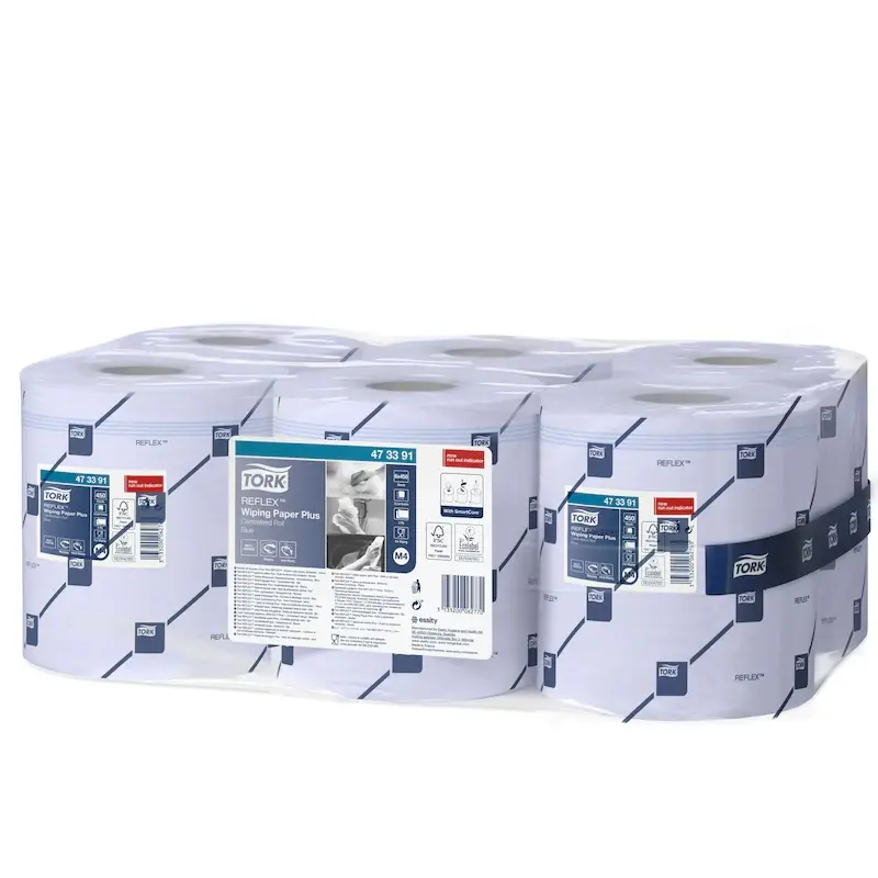 Tork Reflex Plus Centerfeed M4 poetspapier midi 2-laags blauw