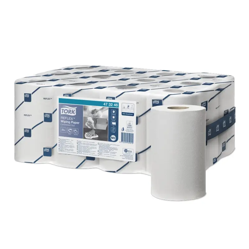 Papier de nettoyage Tork Reflex Mini Centerfeed 1 couche Advanced M3 blanc