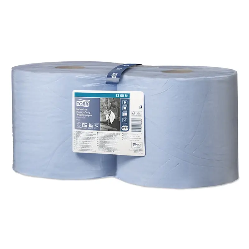 Papier de nettoyage Tork Wiping Paper Plus W1/W2 3 plis 119 mètres bleu