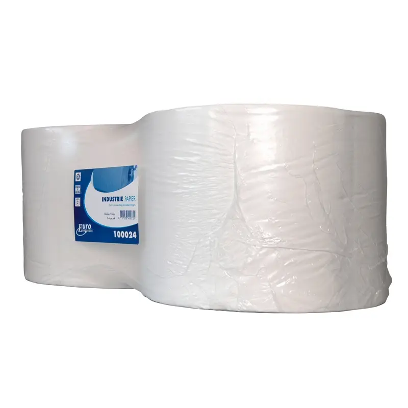 Euro Products cleaning paper industrial roll 1-ply cellulose 1000 meters white