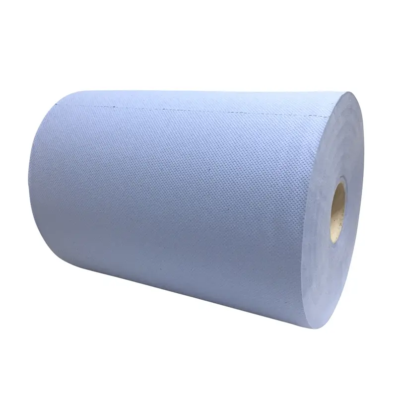Euro Products poetspapier industrierol 2-laags verlijmd recycled 380 meter blauw