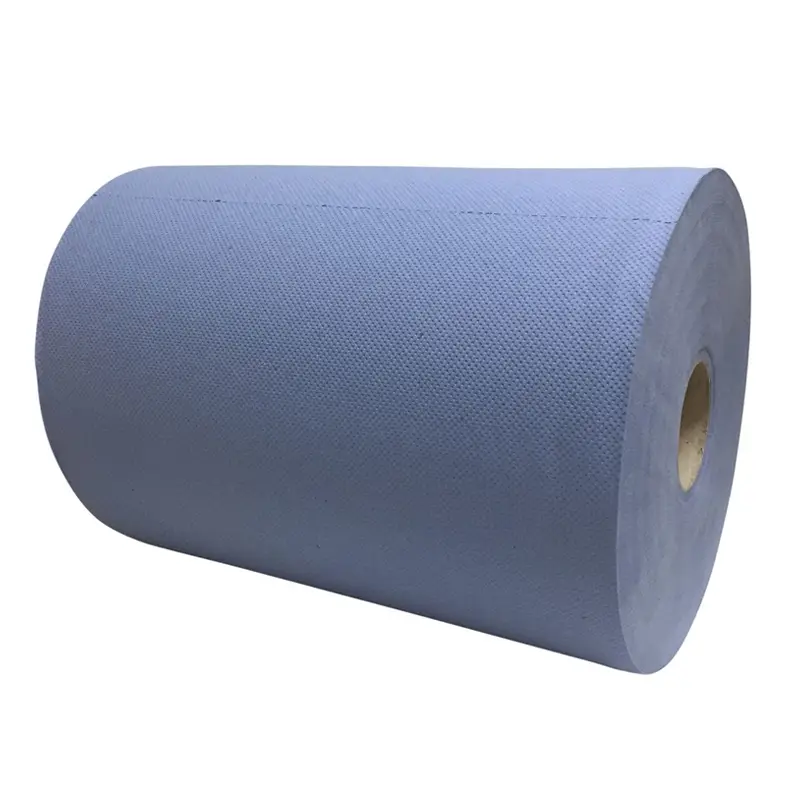 Euro Products poetspapier industrierol verlijmd 3-laags 190 meter blauw