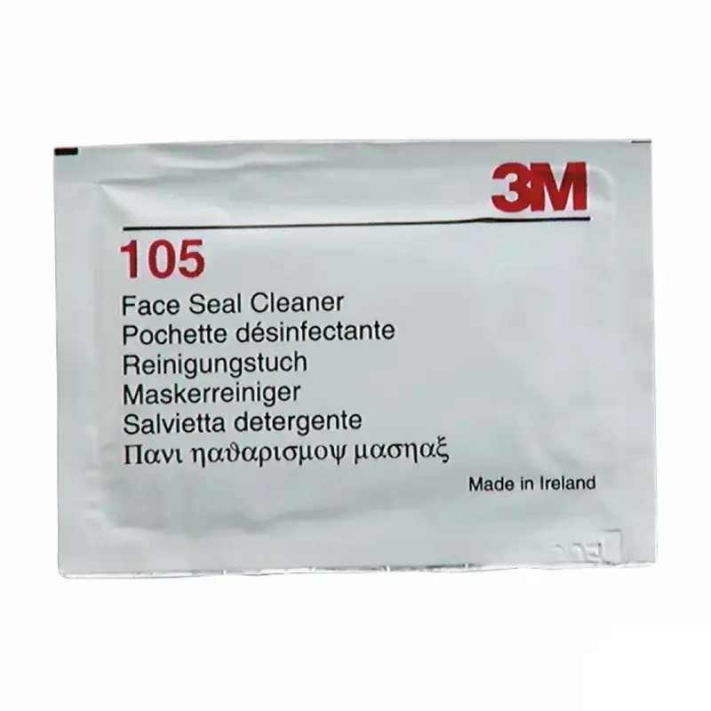 Lingettes nettoyantes 3M 0105 pour masques de protection respiratoire