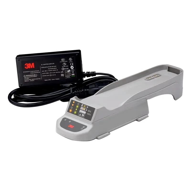Station de charge simple 3M Versaflo TR-641E avec alimentation pour système de filtration d'air forcé TR-600