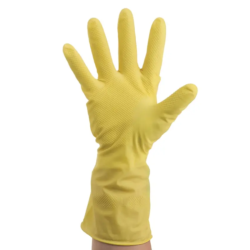 Hycare handschoen latex geel maat M
