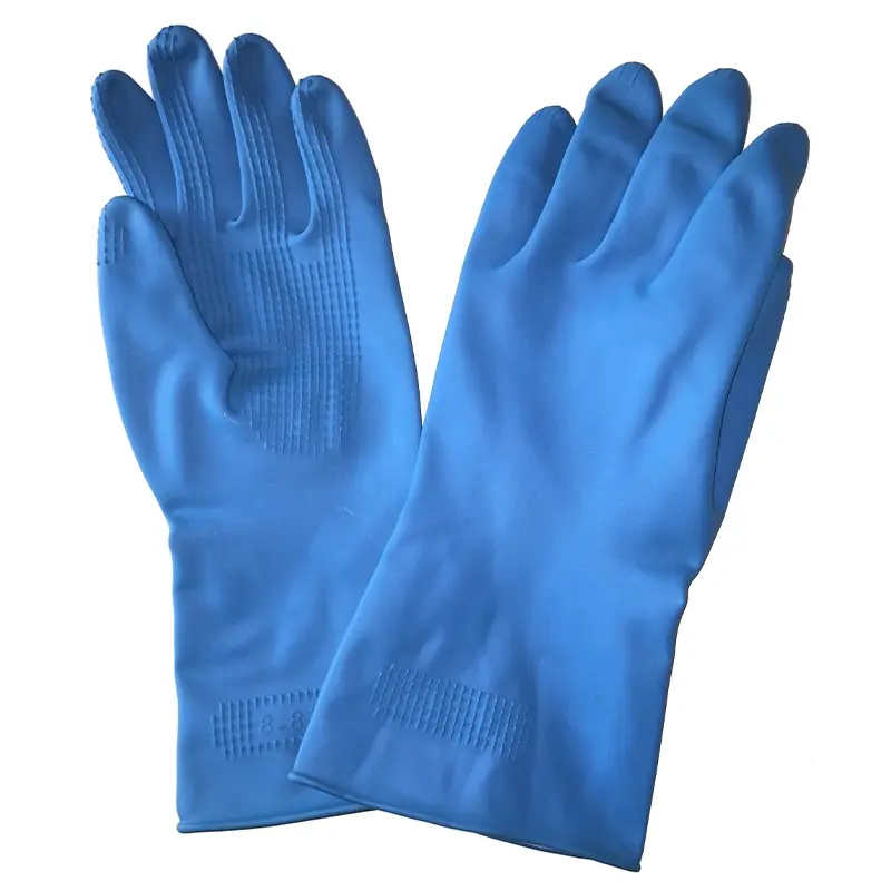 Gant DPL Blue Grip en latex résistant aux produits chimiques bleu taille L (8-8,5)