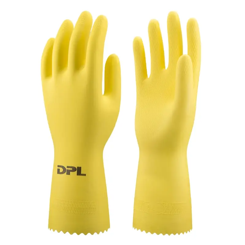 DPL Nova 38 handschoen latex chemiebestendig geel maat M (7-7,5)