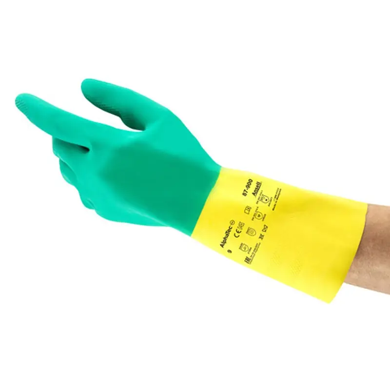Ansell AlphaTec 87-900 glove neoprene/rubber latex chemical resistant size 10.5-11