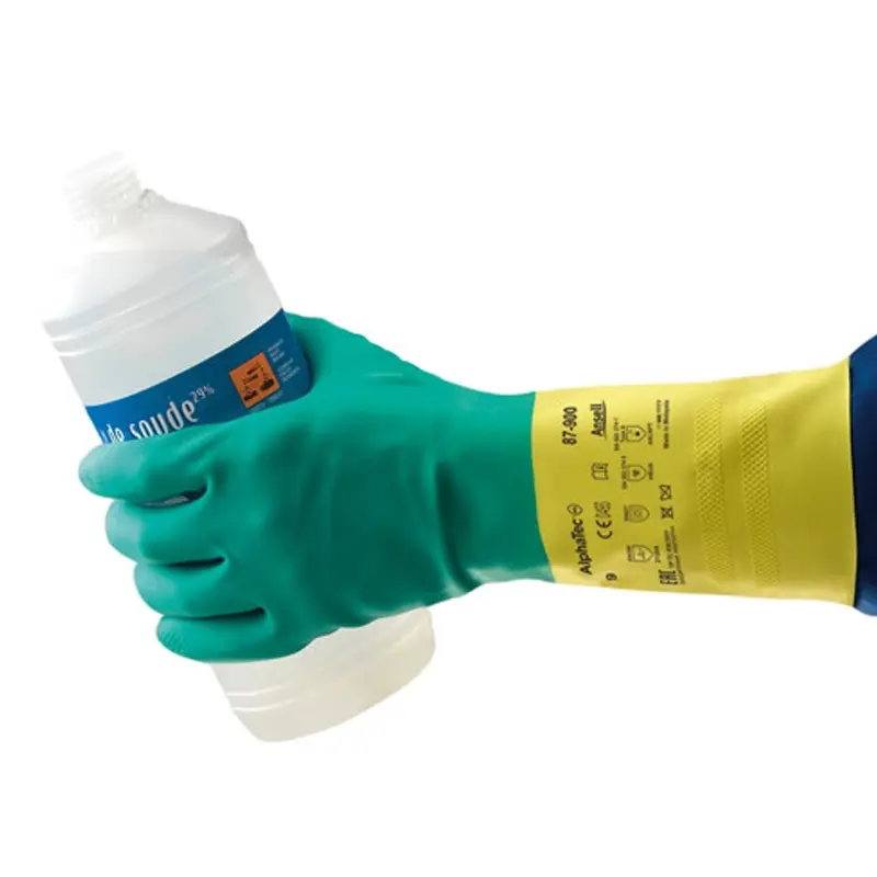 Ansell AlphaTec 87-900 glove neoprene/rubber latex chemical resistant size 10.5-11