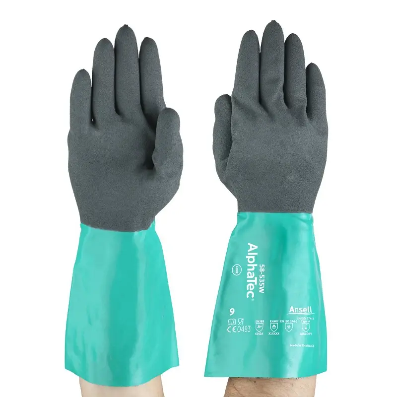 Gant Ansell AlphaTec 58-535W en nitrile résistant aux produits chimiques, taille 9
