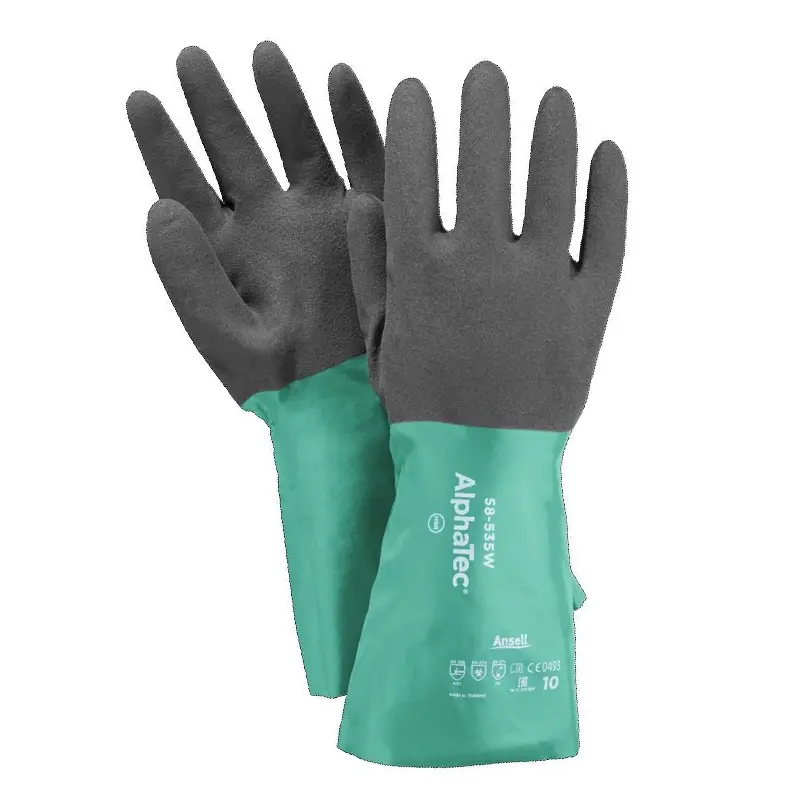 Gant Ansell AlphaTec 58-535W en nitrile résistant aux produits chimiques, taille 9