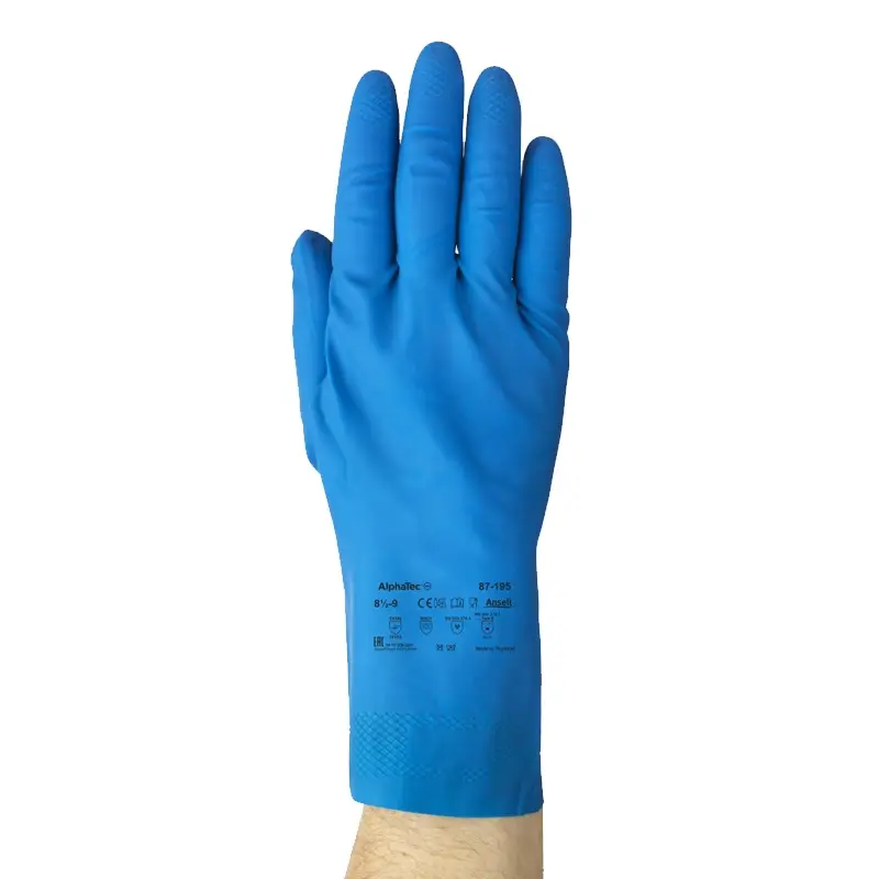 Ansell AlphaTec 87-195 handschoen latex chemiebestendig maat 7,5-8
