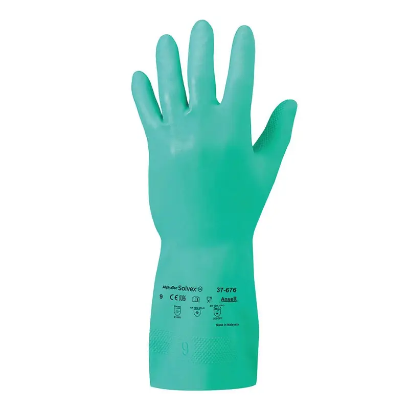 Gant en nitrile Ansell AlphaTec Solvex 37-676 résistant aux produits chimiques, taille 10