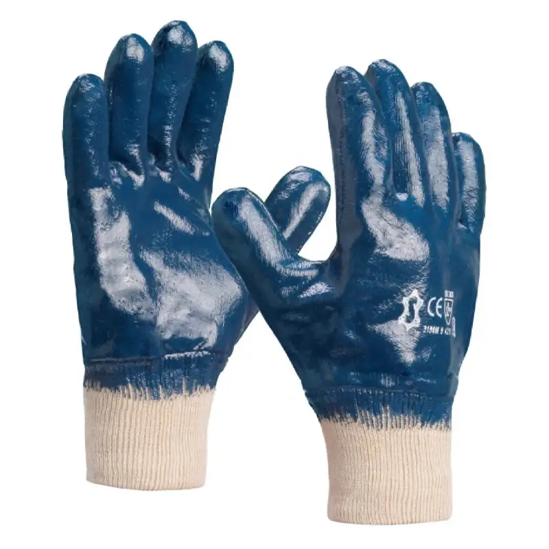 Nitrile glove closed back mechanical protection size 10
