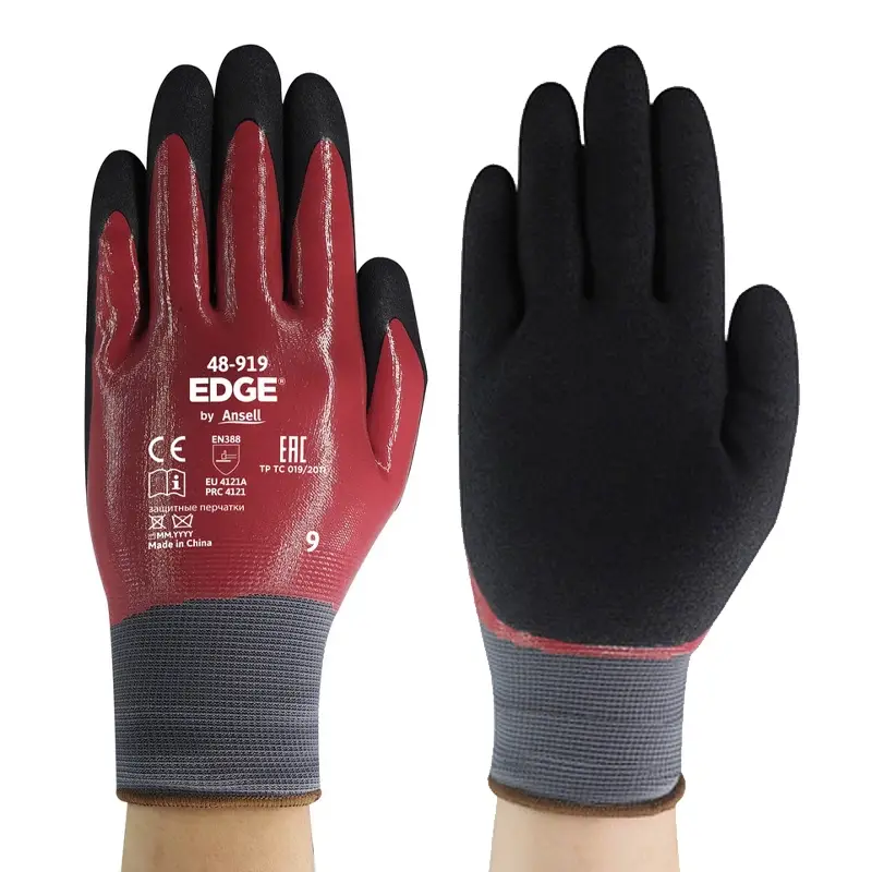Ansell Edge 48-919 handschoen nitril mechanische bescherming maat 9