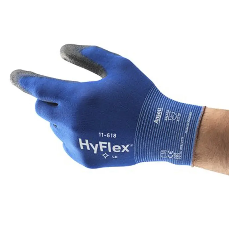 Gant Ansell Hyflex 11-618 en polyuréthane, protection mécanique, taille 9