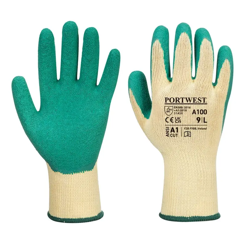 Gants de protection mécanique en latex Portwest A100GN, taille XL