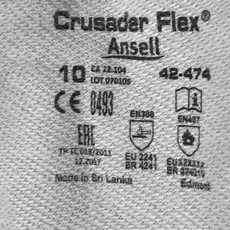 Ansell Crusader Flex 42-474 handschoen katoen hittebestendig maat 8