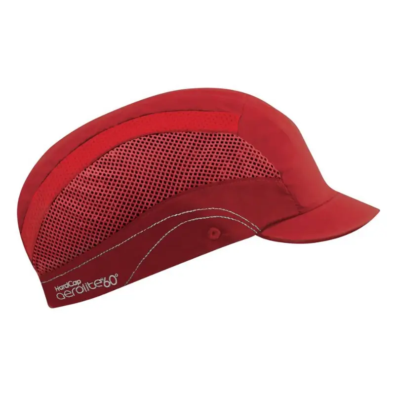 JSP HardCap Aerolite 60 bump cap with micro visor 25 mm red
