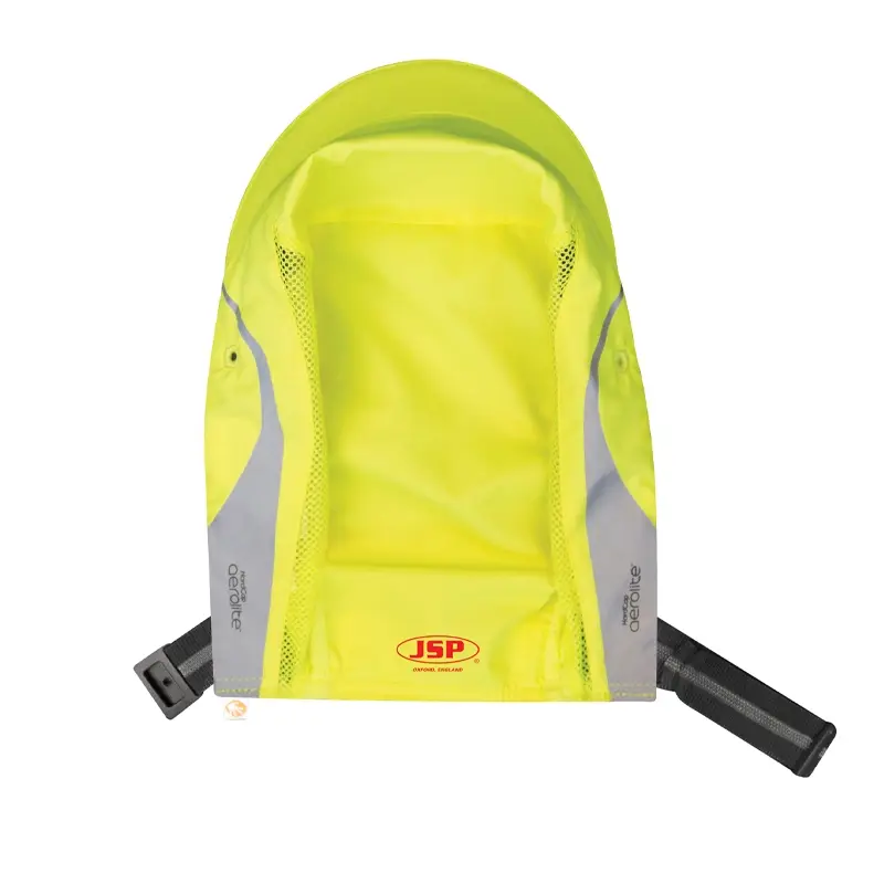 Cover for JSP HardCap Aerolite bump cap 25 mm micro visor fluorescent yellow