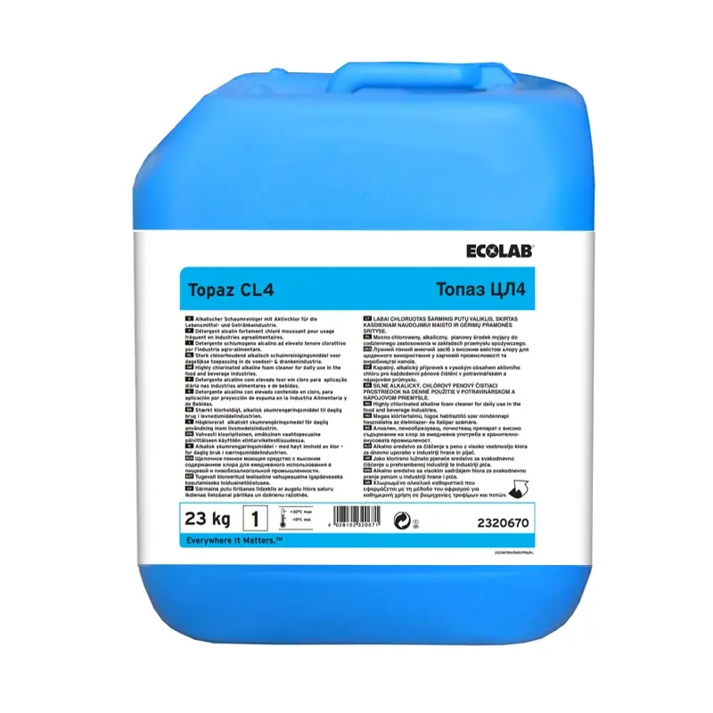 Ecolab Topaz CL4 alkalische schuimreiniger 23 kg (NL)