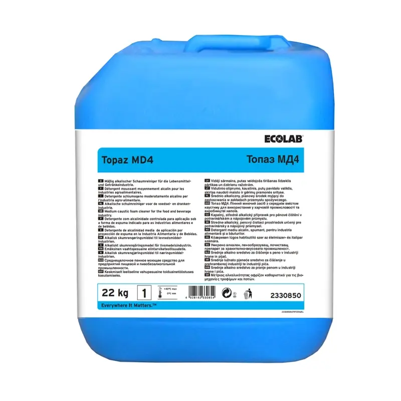 Nettoyant moussant alcalin moyen Ecolab Topaz MD4 22 kg (NL)