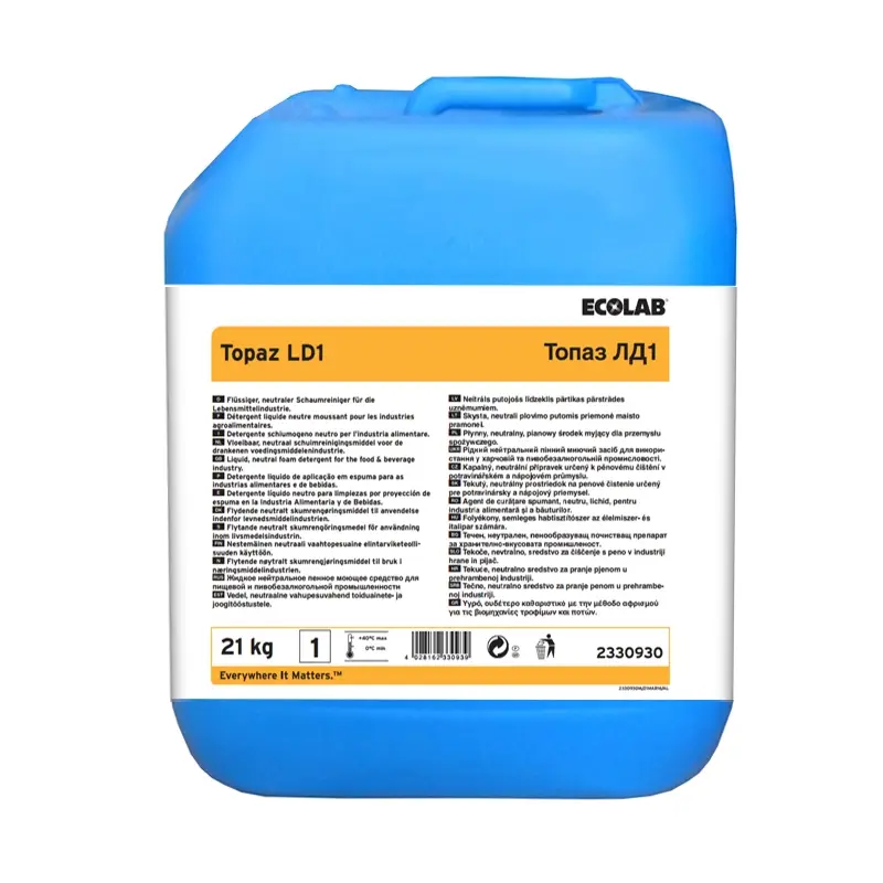 Ecolab Topaz LD1 agent nettoyant neutre avec booster de mousse 21 kg (NL)
