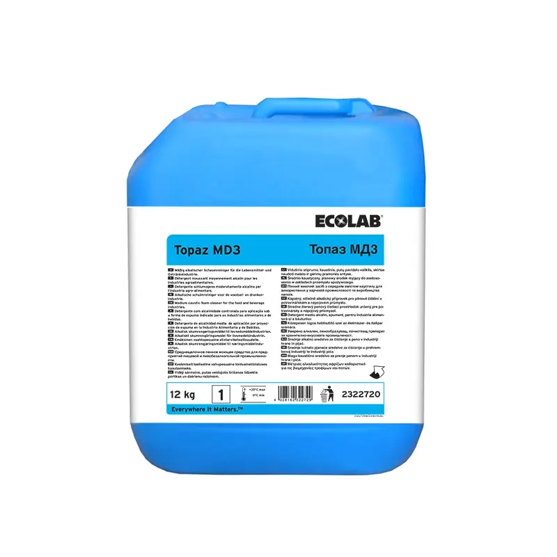 Nettoyant alcalin Ecolab Topaz MD3 avec agent moussant 12 kg (NL)