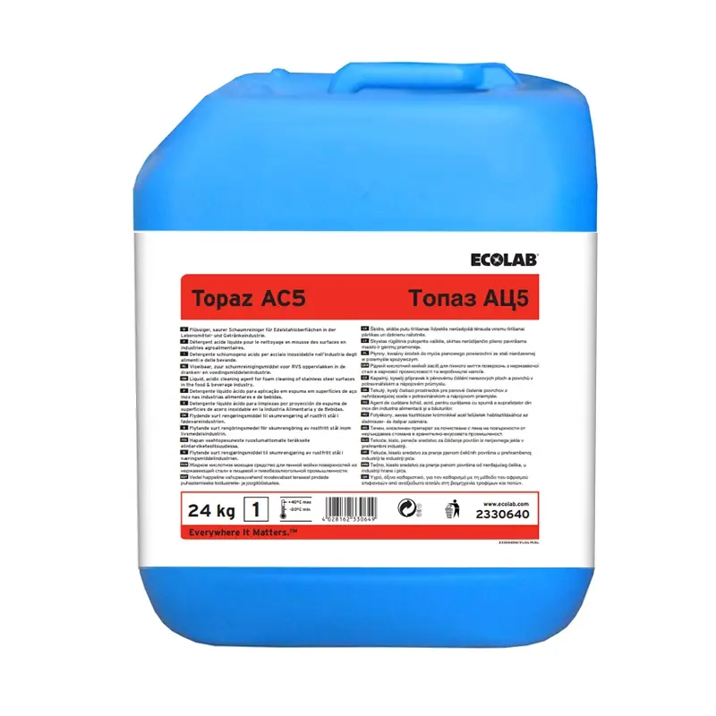 Ecolab Topaz AC5 zure schuimreiniger en ontkalker 24 kg (NL)