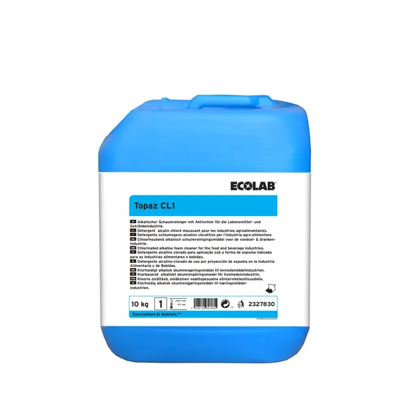 Ecolab Topaz CL1 alkalisch chloorhoudend schuimreinigingsmiddel 10 kg (NL)