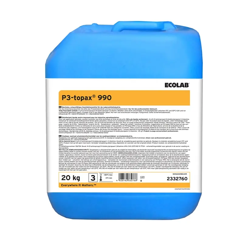 Désinfectant mousse neutre Ecolab P3-Topax 990 20 kg (NL)