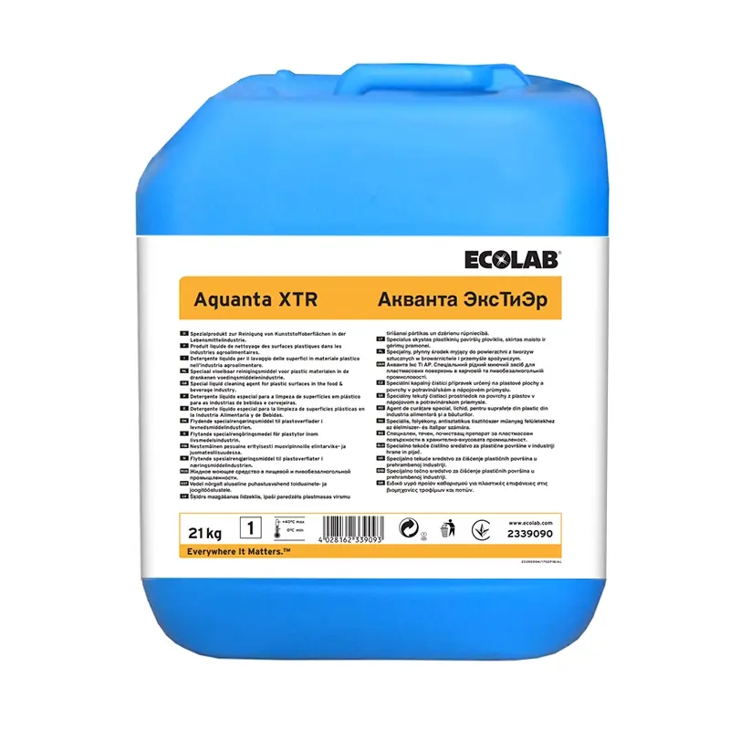 Ecolab Aquanta XTR vloeibaar reinigingsmiddel kunststoffen 21 kg (NL)