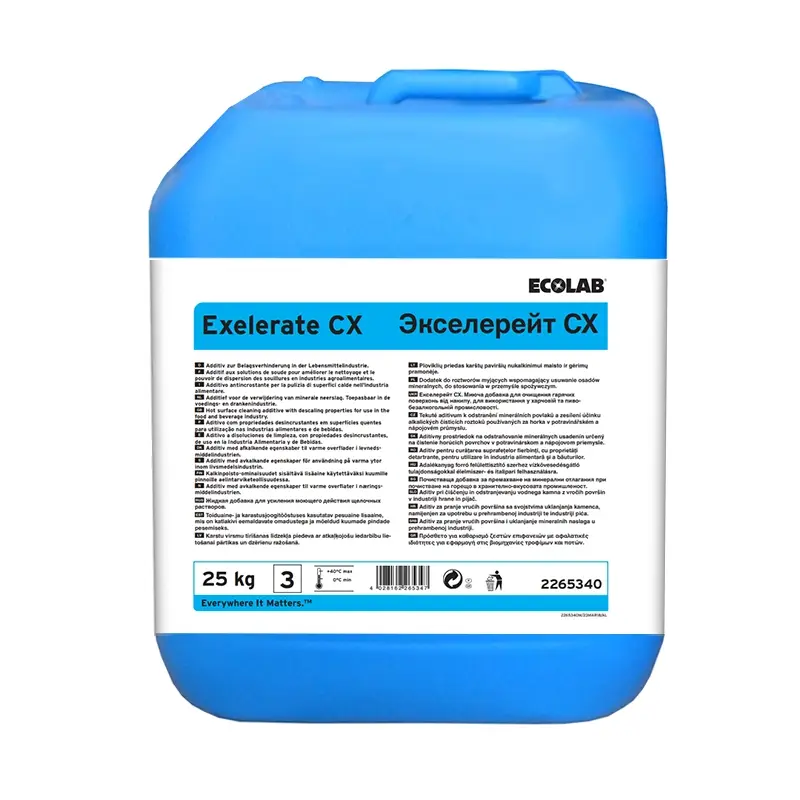 Solutions de nettoyage alcalines Ecolab Exelerate CX additif 25 kg (NL)