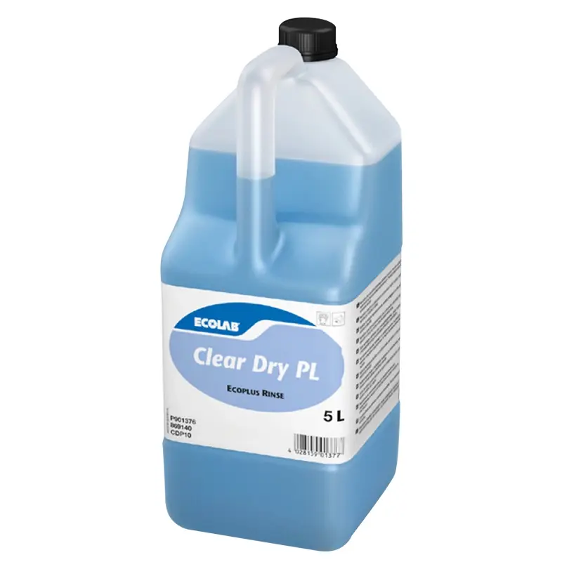 Ecolab Clear Dry PL concentrated rinse aid 5 liters
