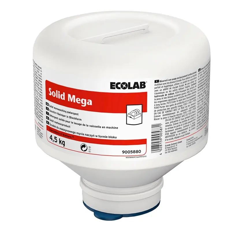 Ecolab Solid Mega hooggeconcentreerd vaatwasmiddel 4x4,5 kg