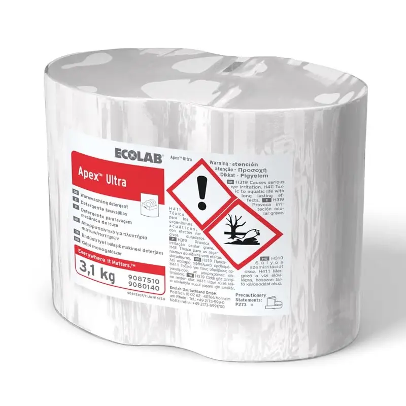 Détergent pour lave-vaisselle Ecolab Apex Ultra super concentré 3100 grammes