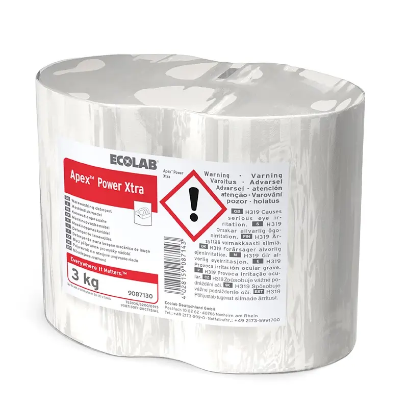 Ecolab Apex Power Xtreme vaatwasdetergent super geconcentreerd 3 kg