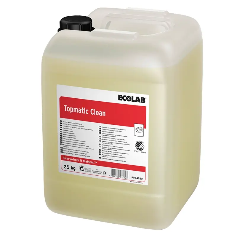 Détergent liquide lave-vaisselle Ecolab Topmatic Clean, labellisé Ecolabel, 25 kg