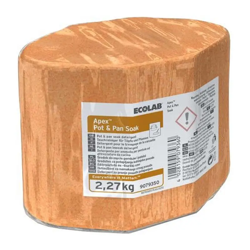 Agent de prétrempage Ecolab Apex pour casseroles et poêles, 2270 grammes