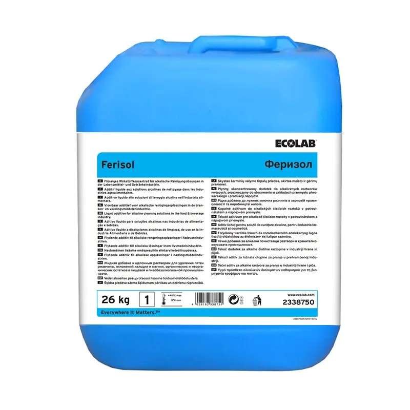 Additif de nettoyage alcalin Ecolab Ferisol CIP 26 kg (NL)