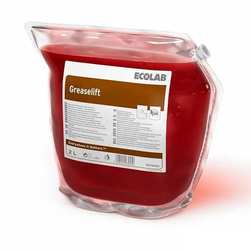 Nettoyant dégraissant pour grils et fours Ecolab Greaselift, 2 x 2 litres