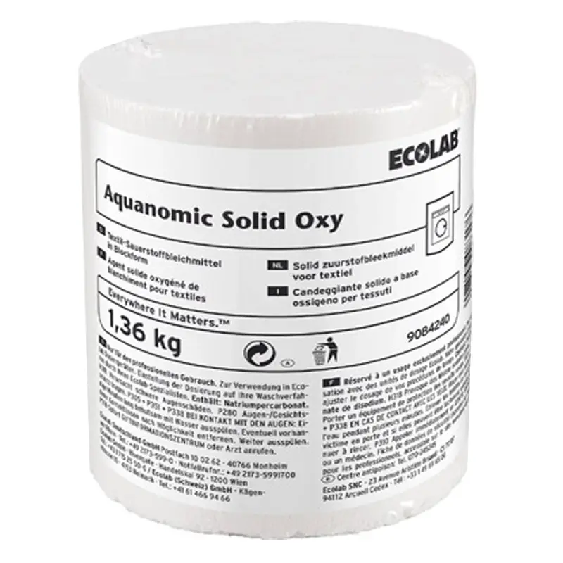 Ecolab Aquanomic Solid Oxy wasmiddel zuurstofbleek 1,36 kg