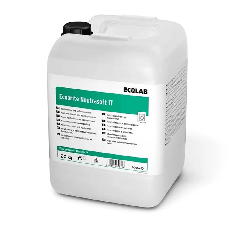 Ecolab Ecobrite Neutrasoft IT wasverzachter jerrycan 20 kg
