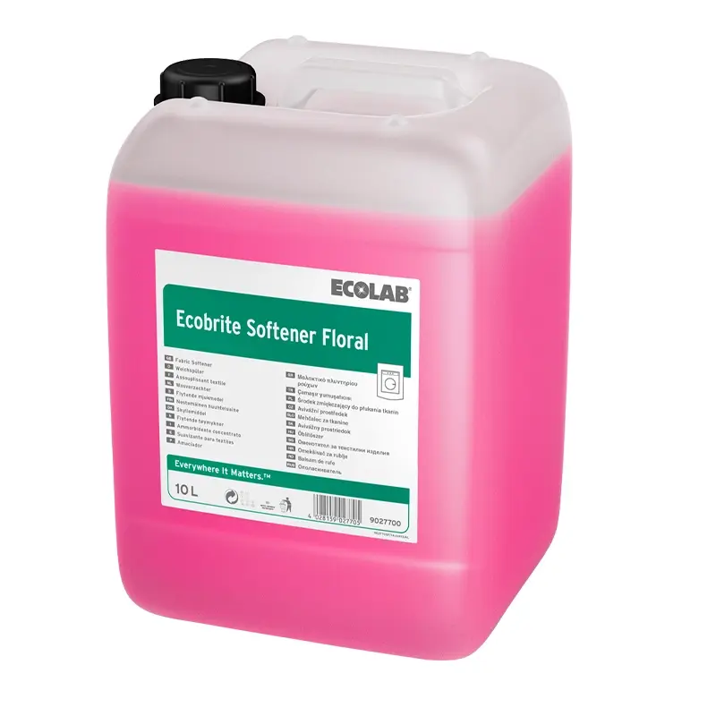 Adoucissant Ecolab Ecobrite Floral, bidon de 10 kg