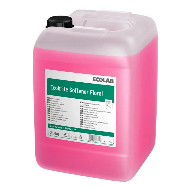 Adoucissant Ecolab Ecobrite Floral, bidon de 20 kg
