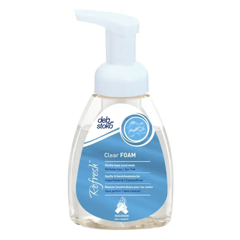 Savon pour les mains moussant transparent Deb Refresh 250 ml
