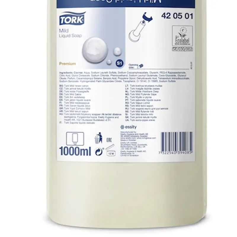Tork Mild Liquid Soap voor dispenser S1 1000 ml