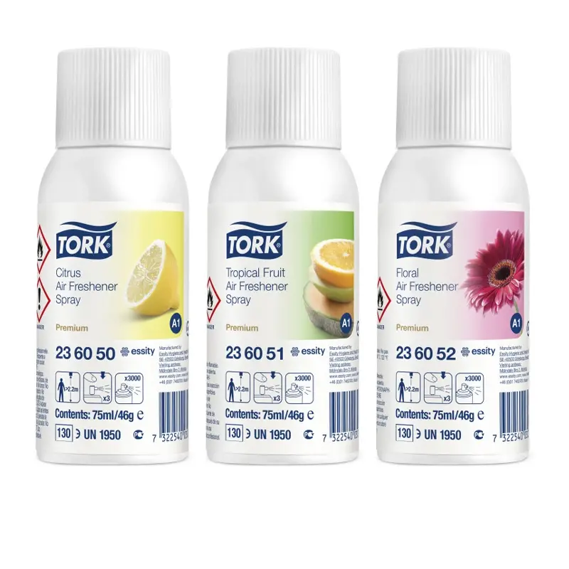Désodorisant d'ambiance Tork, mélange de 3 parfums, distributeur A1