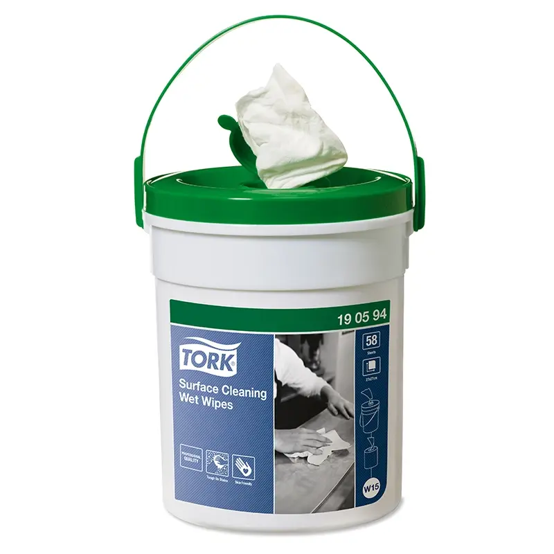 Tork Surface Cleaning Wet Wipe Refill reinigingsdoekjes wit W15