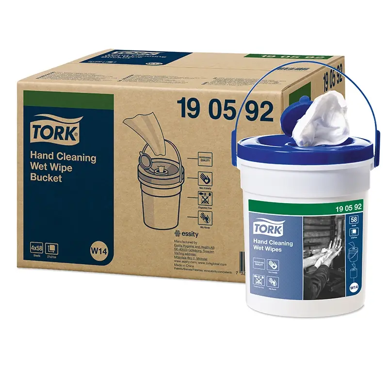 Lingettes nettoyantes humides Tork pour les mains W14